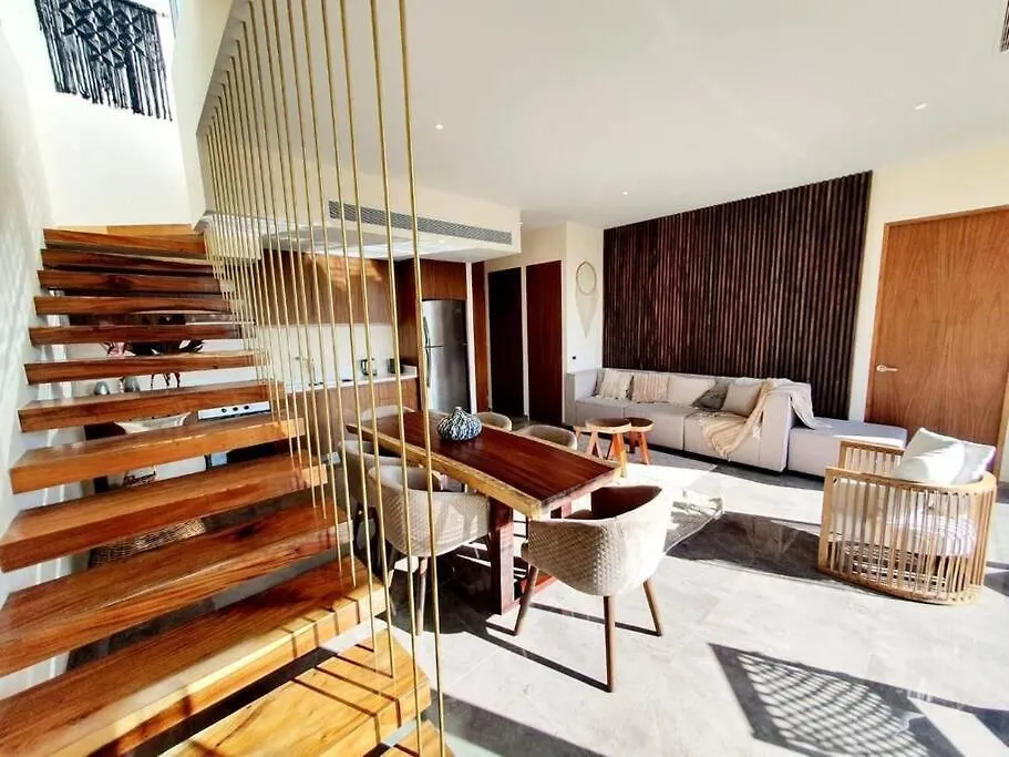 Apartment Mistiq Tulum Pent House 3 Recamaras, 3 Banos, Sala, Comedor, Terraza Y Jacuzzi